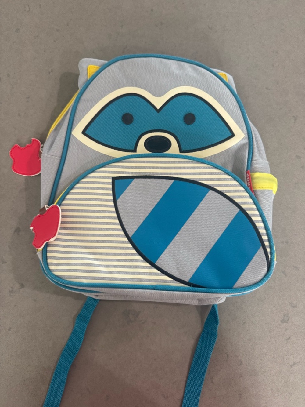 Skip Hop Gray and Teal Raccoon Kids Backpack